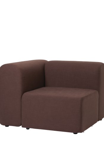 BROSTE COPENHAGEN Lagoon Modulsofa rechter Eckabschnitt - brauner Stoff
