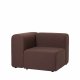 BROSTE COPENHAGEN Lagoon Modulsofa rechter Eckabschnitt - brauner Stoff