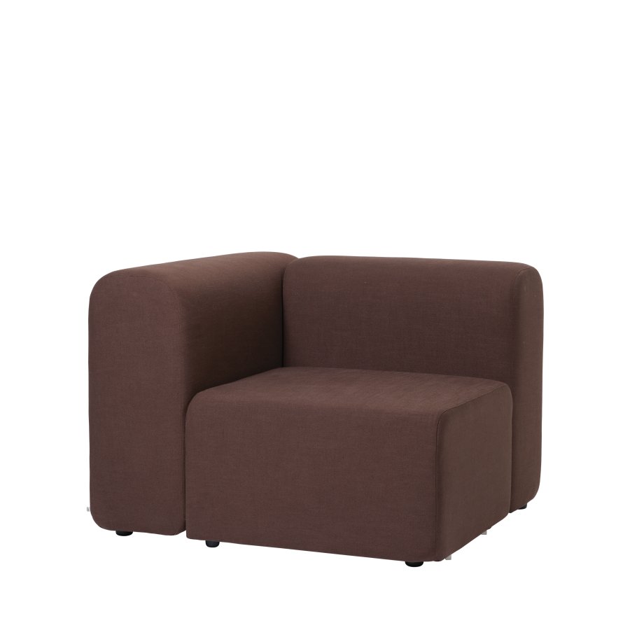 BROSTE COPENHAGEN Lagoon Modulsofa rechter Eckabschnitt - brauner Stoff