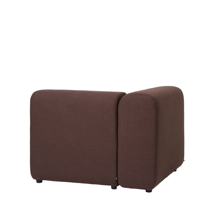 BROSTE COPENHAGEN Lagoon Modulsofa rechter Eckabschnitt - brauner Stoff