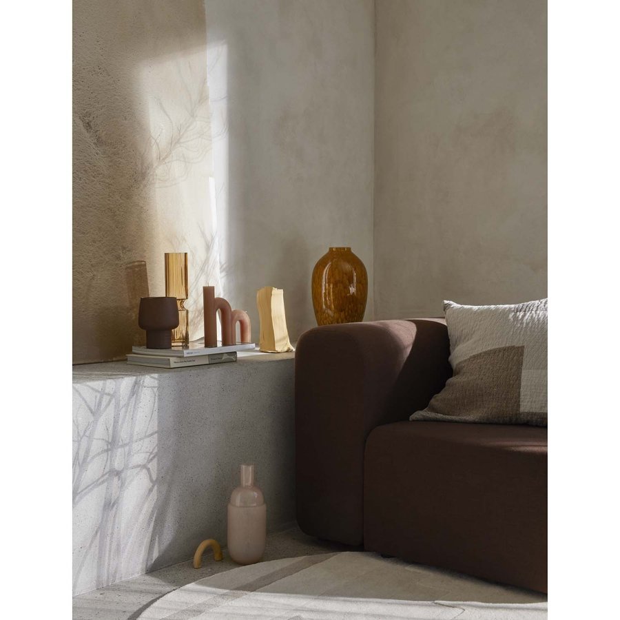 BROSTE COPENHAGEN Lagoon Modulsofa rechter Eckabschnitt - brauner Stoff