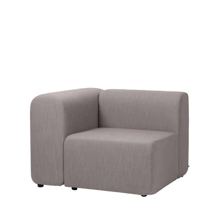 BROSTE COPENHAGEN Lagoon Modulsofa rechter Eckabschnitt - Latte-Stoff