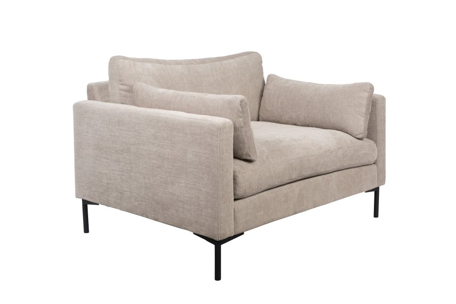 ZUIVER Summer Love Seat, med armlener - beige polyester og stl