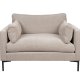 ZUIVER Summer Love Seat, med armlener - beige polyester og stl