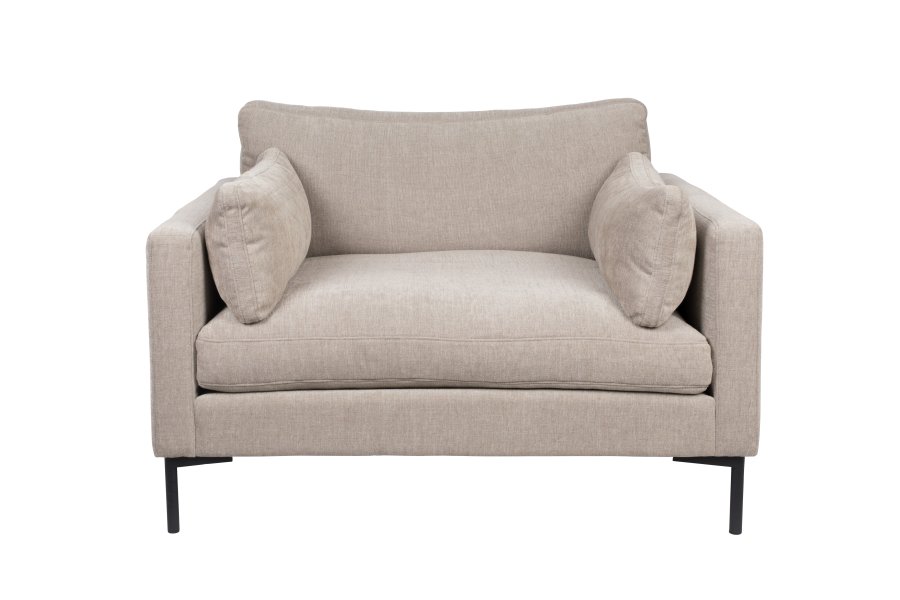 ZUIVER Summer Love Seat, med armlener - beige polyester og stl