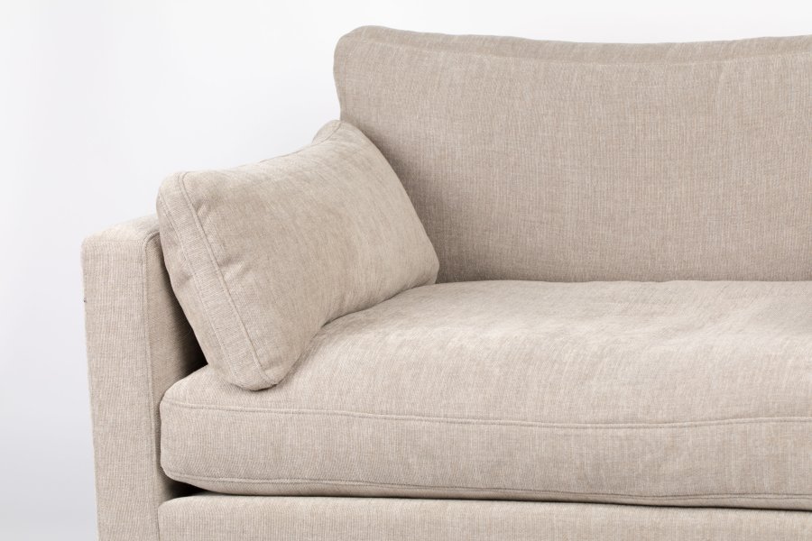 ZUIVER Summer Love Seat, med armlener - beige polyester og stl