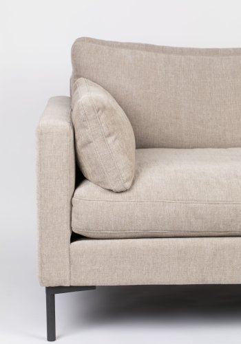 ZUIVER Summer Love Seat, med armlener - beige polyester og stl