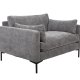 ZUIVER Summer Love Seat, med armlener - antrasittgr polyester og stl