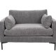 ZUIVER Summer Love Seat, med armlener - antrasittgr polyester og stl