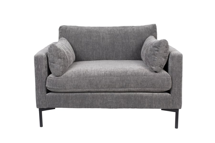 ZUIVER Summer Love Seat, med armlener - antrasittgr polyester og stl