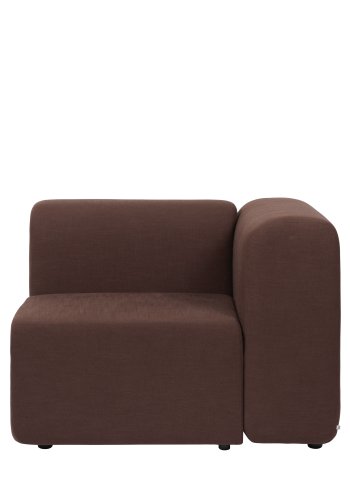 BROSTE COPENHAGEN Lagoon Modulsofa linker Eckteil - brauner Stoff