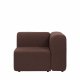 BROSTE COPENHAGEN Lagoon Modulsofa linker Eckteil - brauner Stoff