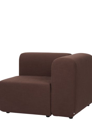 BROSTE COPENHAGEN Lagoon Modulsofa linker Eckteil - brauner Stoff