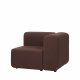 BROSTE COPENHAGEN Lagoon Modulsofa linker Eckteil - brauner Stoff