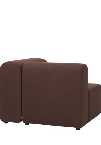 BROSTE COPENHAGEN Lagoon Modulsofa linker Eckteil - brauner Stoff