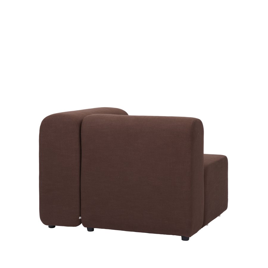 BROSTE COPENHAGEN Lagoon Modulsofa linker Eckteil - brauner Stoff