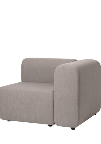 BROSTE COPENHAGEN Lagoon Modulsofa linker Eckabschnitt - Latte-Stoff 