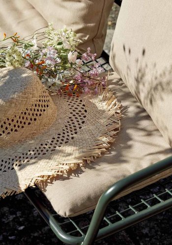 BROSTE COPENHAGEN Gerda utendrs putetrekk, rektangulrt - beige akryl (44x42)