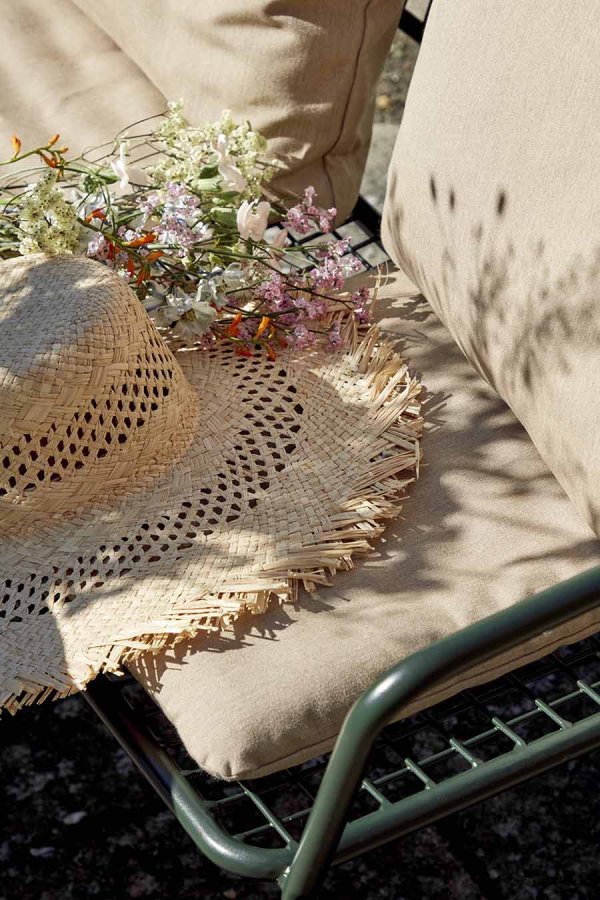 BROSTE COPENHAGEN Gerda utendrs putetrekk, rektangulrt - beige akryl (44x42)