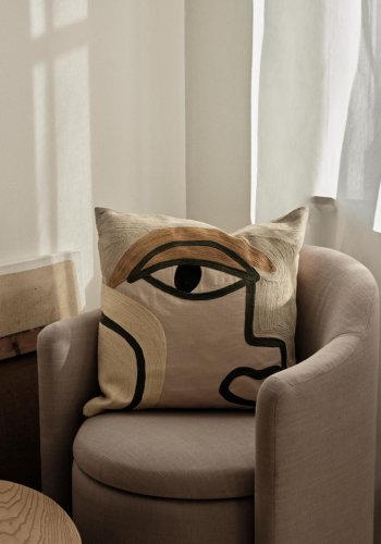 BROSTE COPENHAGEN Teichsessel, m. Armlehnen – Latte-Stoff