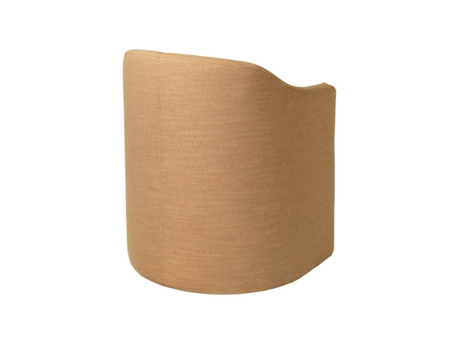 BROSTE COPENHAGEN Teichsessel, m. Armlehnen – ockerfarbener Stoff