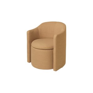 BROSTE COPENHAGEN Dammftölj, m. armstöd - ockra tyg