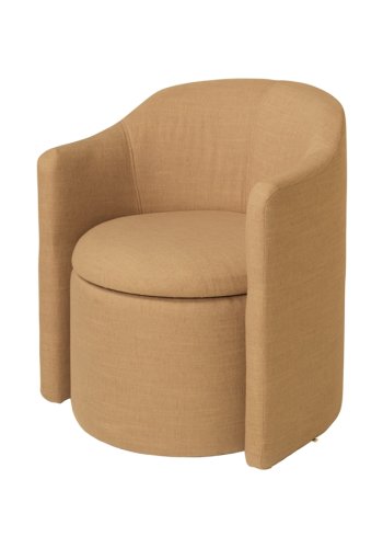 BROSTE COPENHAGEN Teichsessel, m. Armlehnen – ockerfarbener Stoff