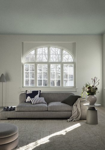 BROSTE COPENHAGEN Bay Chaiselongue, rechte Seite – Stoff in Anthrazitgrau-Melange