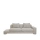 BROSTE COPENHAGEN Bay Chaiselongue, rechte Seite – beigefarbener Melange-Stoff