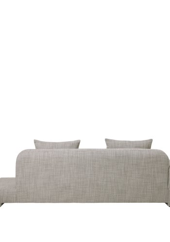 BROSTE COPENHAGEN Bay Chaiselongue, linke Seite – beigefarbener Melange-Stoff