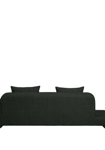 BROSTE COPENHAGEN Bay Chaiselongue, rechte Seite – grüner Melange-Stoff