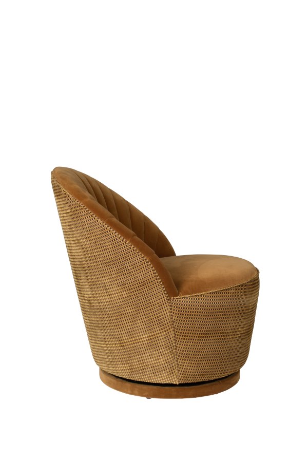 DUTCHBONE Madison Drehstuhl - orangefarbener Whiskey-Samtstoff
