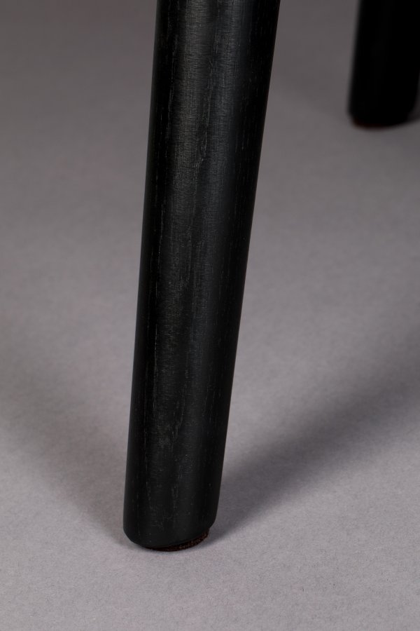 DUTCHBONE Waldo lenestol, med armlener - bl polyester og sort metall/eik