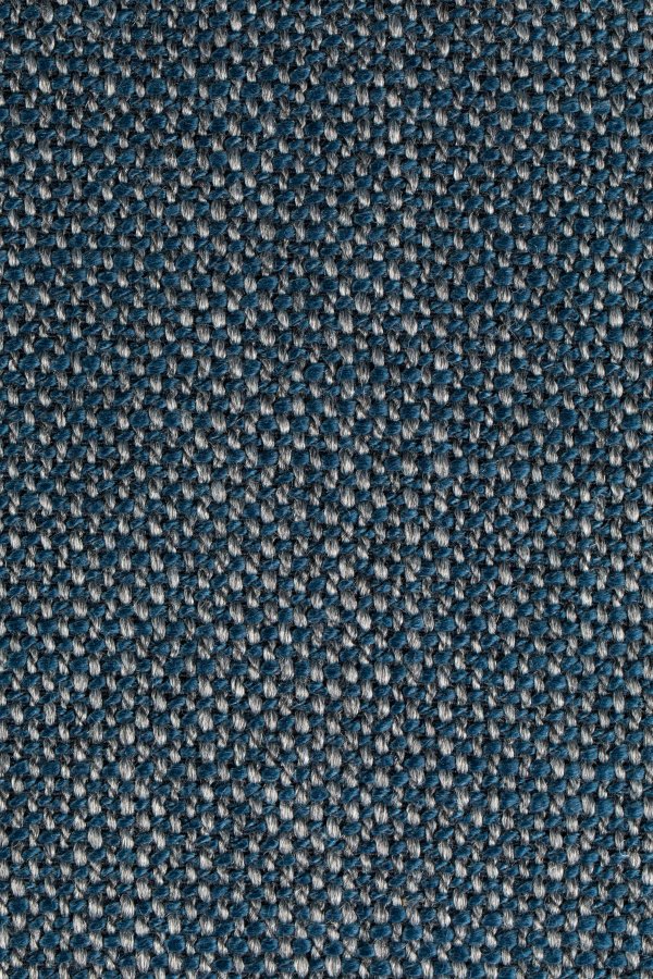 DUTCHBONE Waldo lenestol, med armlener - bl polyester og sort metall/eik