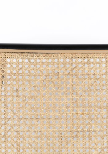 ZUIVER Spike loungestol - naturlig rotting, rosa polyester og sort stl