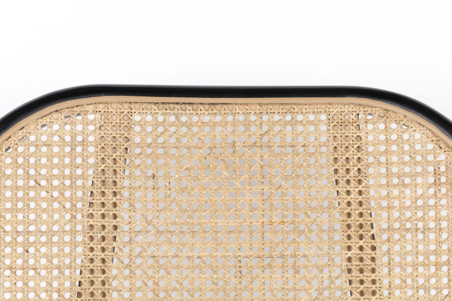 ZUIVER Spike loungestol - naturlig rotting, gr polyester og sort stl