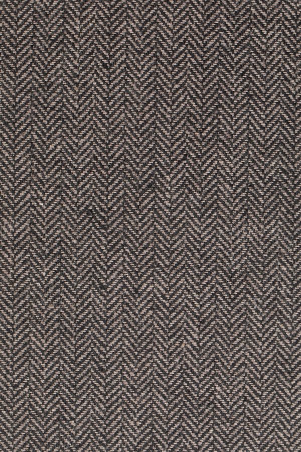 DUTCHBONE Duran Loungesessel, mit Armlehnen – graues Polyester und braune Eiche