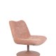 ZUIVER Bubba svingstol - rosa flyels polyester/nylon og stl