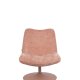 ZUIVER Bubba svingstol - rosa flyels polyester/nylon og stl