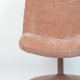 ZUIVER Bubba svingstol - rosa flyels polyester/nylon og stl