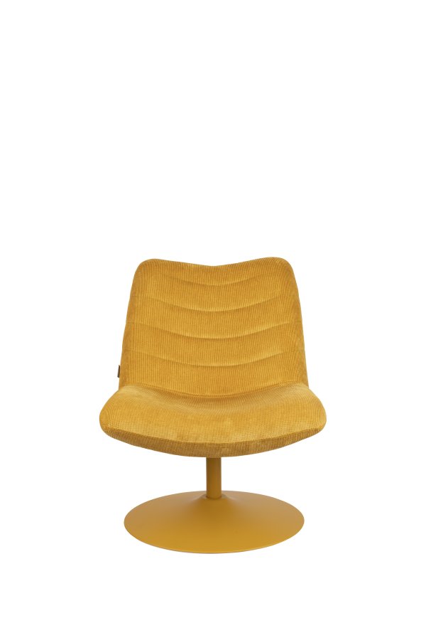 ZUIVER Bubba svingstol - okergul flyel polyester/nylon og stl