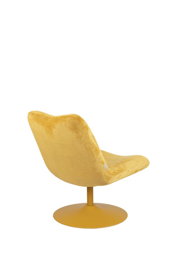 ZUIVER Bubba svingstol - okergul flyel polyester/nylon og stl