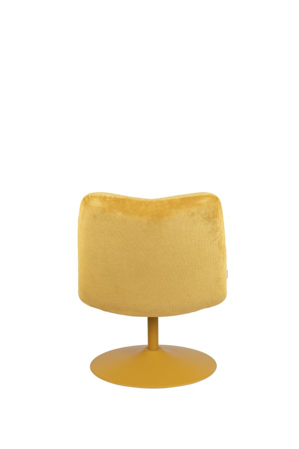 ZUIVER Bubba svingstol - okergul flyel polyester/nylon og stl