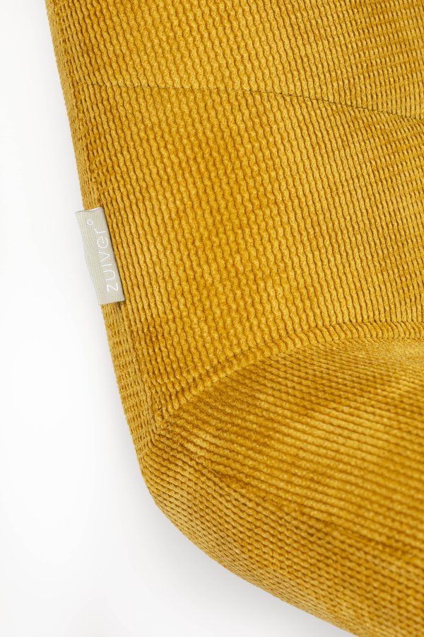 ZUIVER Bubba svingstol - okergul flyel polyester/nylon og stl