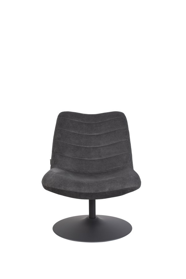 ZUIVER Bubba svingstol - mrkegr flyelspolyester/nylon og stl