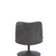 ZUIVER Bubba svingstol - mrkegr flyelspolyester/nylon og stl