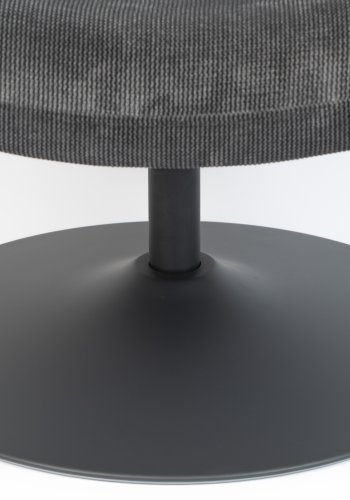 ZUIVER Bubba svingstol - mrkegr flyelspolyester/nylon og stl