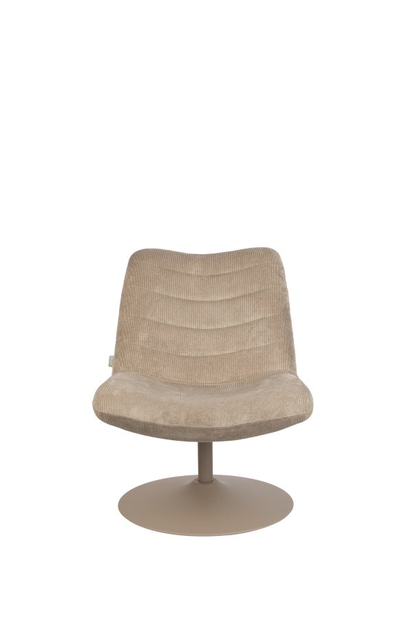 ZUIVER Bubba svingstol - beige flyel polyester/nylon og stl