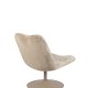 ZUIVER Bubba svingstol - beige flyel polyester/nylon og stl