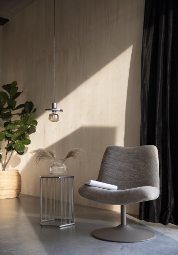 ZUIVER Bubba svingstol - beige flyel polyester/nylon og stl